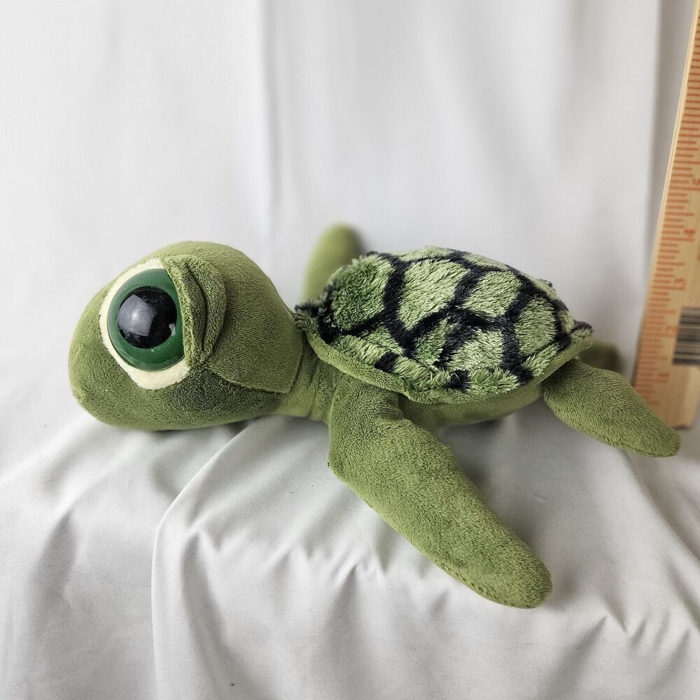 Aurora BIG EYES TURTLE 26cm long Green Sea Stuffed Animal Soft Toy Tortoise